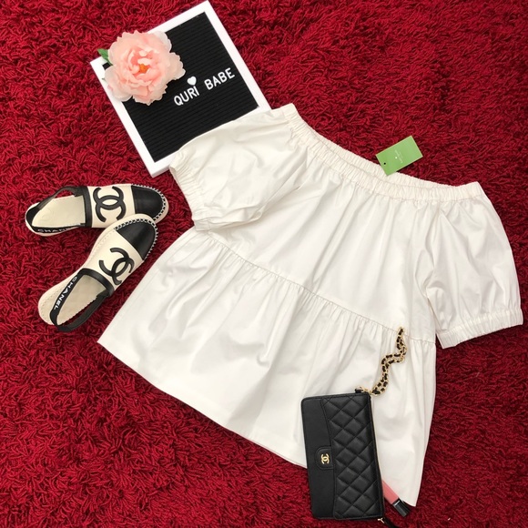 kate spade Tops - $193 ♠️Kate Spade New York Off Shoulder Tiered Top
